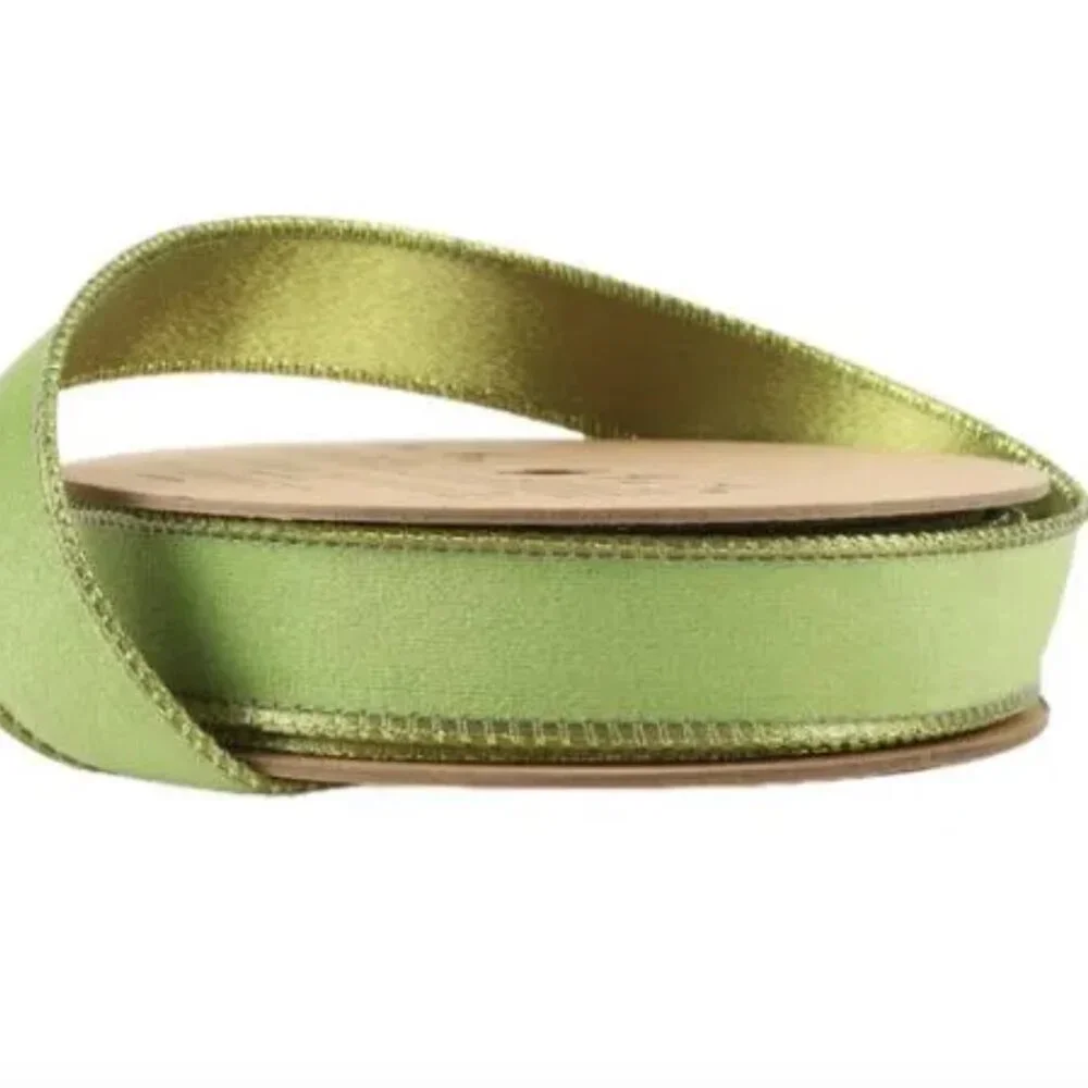 Reversible Classic Velvet Wired Ribbon Christmas Craft Supplies 10 Yard Roll